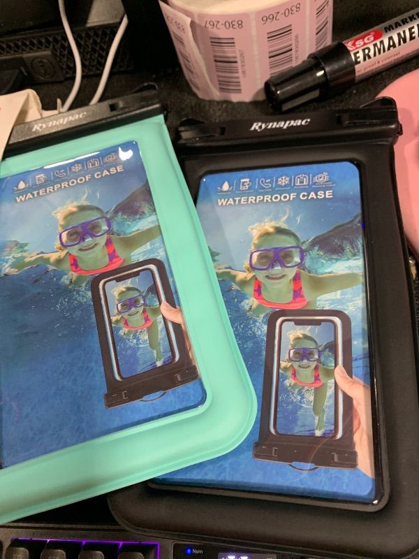 Photo 1 of [Up to 8.5''] Floating Waterproof Phone Pouch 2 Pack, IPX8 Double Space Waterproof Phone Case with Lanyard for iPhone 17 16 15 Pro Max, Galaxy S25 Ultra, Cellphone Dry Bag Beach Cruise Ship Essentials