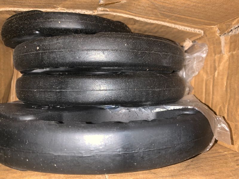 Photo 1 of ***PARTIAL SET*** Fitvids 2 Inch Olympic Barbell Weight Plates Set, 255 LB(2.5-45 LB) Barbell Weight Set for Home Gym Strength Training, Rubber Coate Design