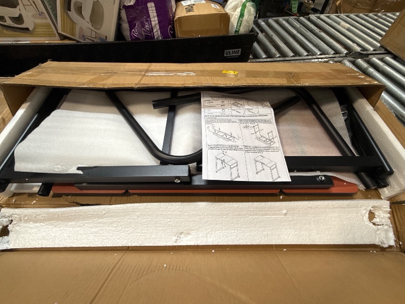 Photo 1 of ***SIMILAR ITEM/SEE LIVE PICTURES*** 4NM 31.5" Mobile Small Rolling Computer Desk, Folding Laptop Cart Table with Wheels, Portable Office Desk for Small Space Couch Bed - Rustic Brown and Black