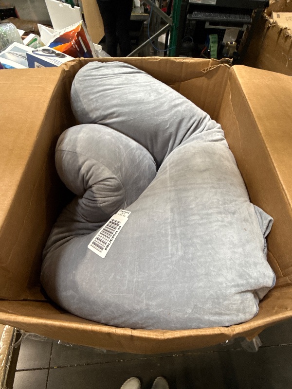 Photo 1 of ***SIMILAR ITEM*** Momcozy Pregnancy Pillow, Original F Shaped Maternity Pillow for Pregnant Women with Adjustable Wedge Pillow, Full Body Support Pregnancy Pillows for Side Sleeping with Velvet Cover, Grey