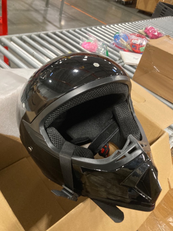 Photo 1 of .* SOLD AS IS, NO REFUND/RETURN* SEE COMMENTS!
CARTMAN DOT Approved Adult Full Face Motorcycle Helmet – Matte Black, Dirt Bike, ATV & Motocross Gear, Large