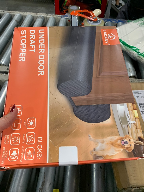 View 2 of (2 Pack) Under Door Draft Stopper, Draft Stopper for Bottom of Door, Adjustable 30-36 Inch Door Draft Blocker, Under Door Gap Filler, Easy Install Door Seal, Helps Reduce Drafts, Noise and Heat Loss