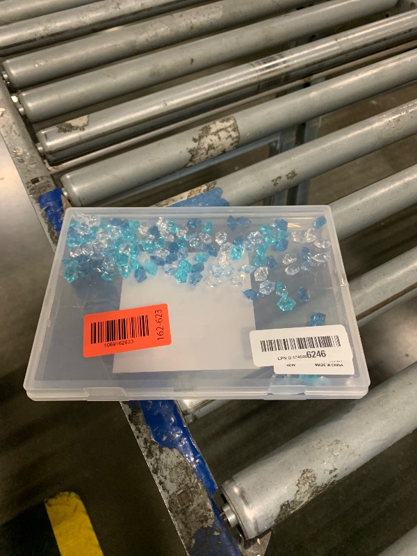 Photo 1 of *** ~50 in box, SELLING FOR PARTS, FINAL SALE***DomeStar 50PCS Mixed Blue Vase Fillers, Acrylic Fake Crushed Ice Rocks Blue Gems Crystals Plastic Diamonds for Vase Fillers Centerpiece Fish Tank Table Scatter Photography Props Display Decoration*** ~50 in 