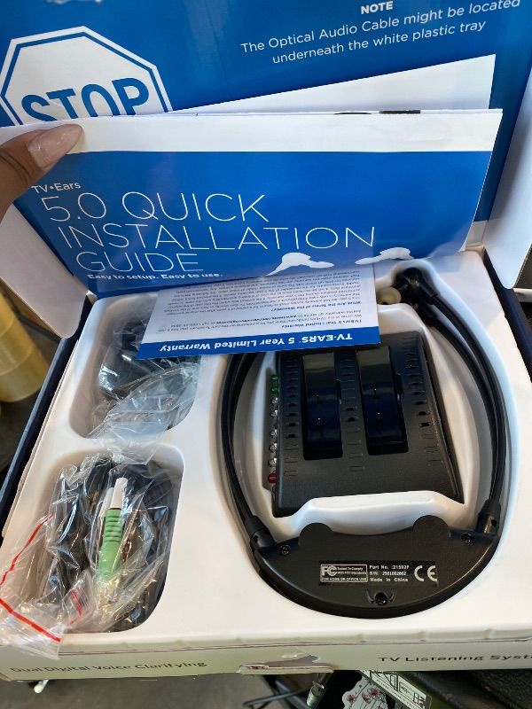 Photo 1 of **UNTESTED**
TV · EARS 5.0 Dual Digital Wireless Headset System for Watching, Includes 2 Headsets & RF Transmitter Compatible with Most TV Brands, Ideal for Seniors & with Hearing Difficulties