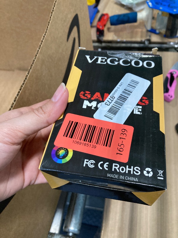 Photo 1 of **MISSNG USB**
VEGCOO Wireless Gaming Mouse, C30 Silent Click Wireless Rechargeable Gaming Mouse with Double-Click Key and Colorful LED Lights, 3 Level Adjustable DPI, 400mah Lithium Battery for Gaming and Working