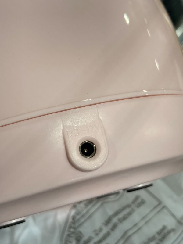 Photo 1 of ***Damaged Charger*** CXRUY Ultrasonic Retainer Cleaner - UV Dental Cleaning Pod Night Guard Cleaner for Dentures, Aligner, Braces, Toothbrush Heads, Jewelry (Pink)