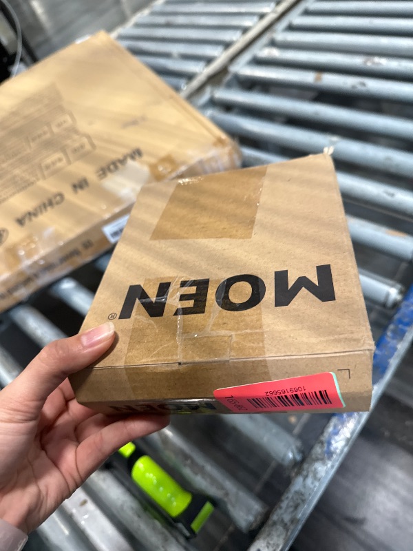 Photo 1 of ***Missing hardware***Moen Eva Brushed Nickel Single Post Open Hand Towel Ring, Holder for Bathroom, YB2886BN