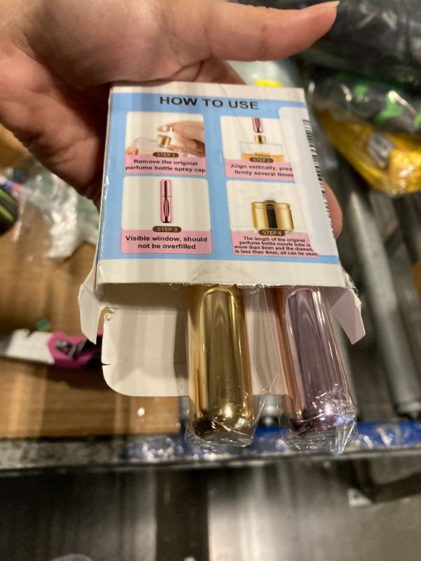 Photo 1 of ***only 2 pieces*** Yamadura Mini Refillable Perfume Portable Atomizer Bottle Refillable Perfume Spray, Refill Pump Case for Traveling and Outgoing (5ml, 4 Pack) 4