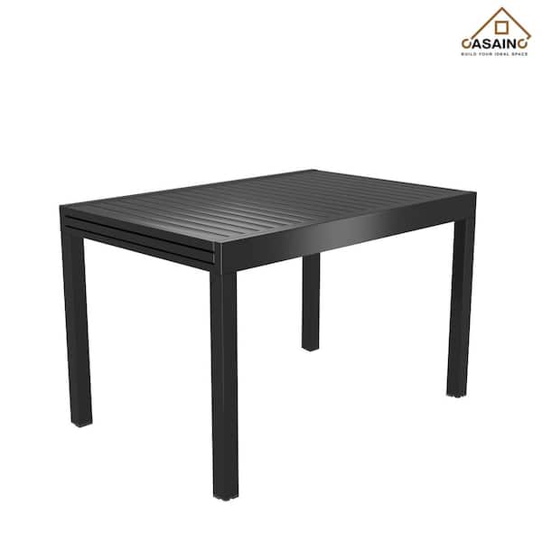 Photo 1 of ***FACTROY SEALED***  Retractable Aluminum 29.5 inch H Outdoor Dining Table with Extension 53 in. -106 in.
