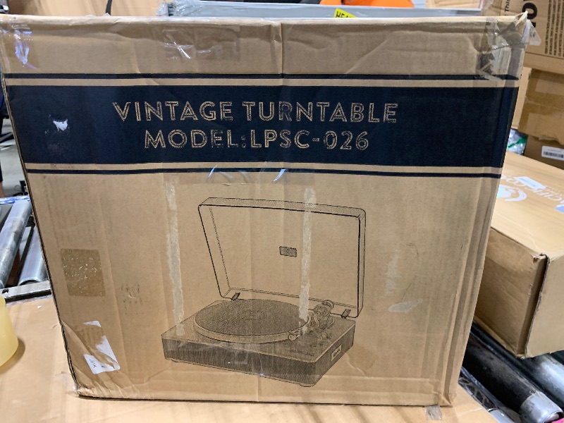Photo 1 of **UNTESTED**
LP&No.1 High Fidelity All-in-One Record Player with Stereo Speakers, Turntables for Vinyl Records with USB Recording & Playback, Bluetooth Input and Output,Pitch Control, Auto Off