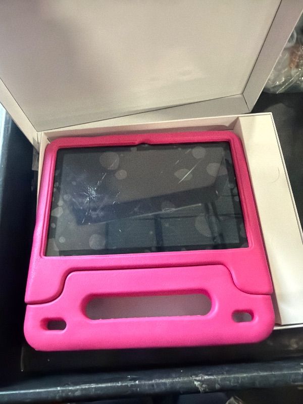 Photo 1 of **DAMAGED, SEE PICTURES** COLORROOM 2026 Upgraded Android 15 Tablet, 10inch Kids Tablet, Octa-core CPU, 10GB+64GB+1TB Expand Tablets for Kids with Kids Space, Parental Control, 6000mAh Big Battery,Touchscreen Tableta,Pink