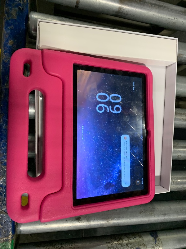Photo 1 of **DAMAGED, SEE PICTURES** COLORROOM 2026 Upgraded Android 15 Tablet, 10inch Kids Tablet, Octa-core CPU, 10GB+64GB+1TB Expand Tablets for Kids with Kids Space, Parental Control, 6000mAh Big Battery,Touchscreen Tableta,Pink
