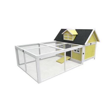 View 1 of ***PARTIAL SET, ONLY THE HOUSE NO FENCE*** Hanover Outdoor Elevated Wooden Chicken Coop