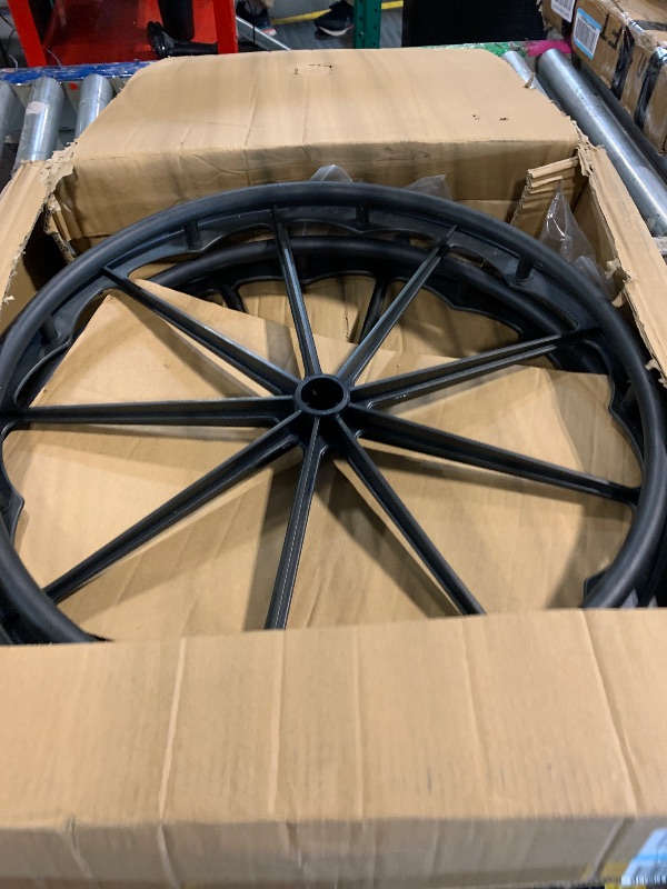 Photo 1 of (1PR,Black) Wheelchair rear wheel replacement 24x1"wheel,Rear Wheel Assembly for 16-18-20 Inch Wheelchairs, Replacement parts (24 * 1(1 Pair))