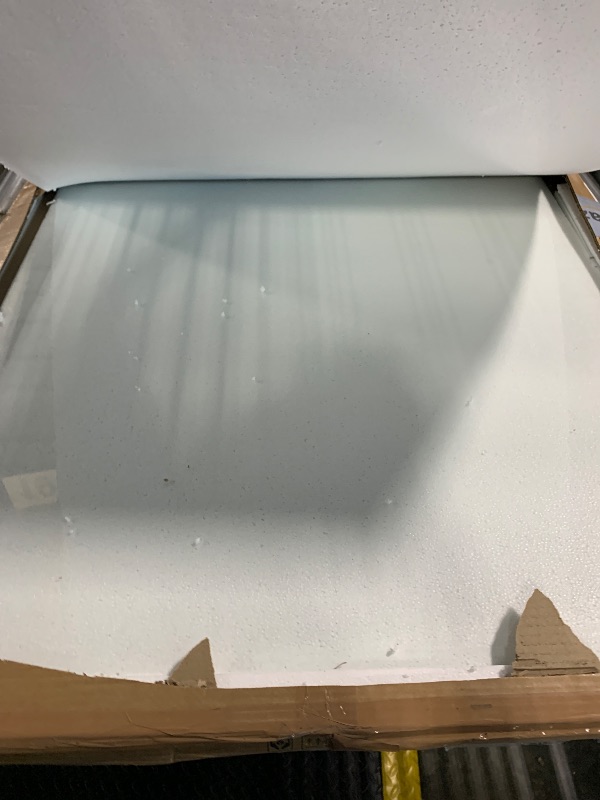Photo 1 of [Tempered Glass] 36“ x 36” Beveled Edge Glass Chair Mat with Polished Edge Clear Office Chair Mat, Glides Smoothly, Suitable for Carpet or Hardwood Floors