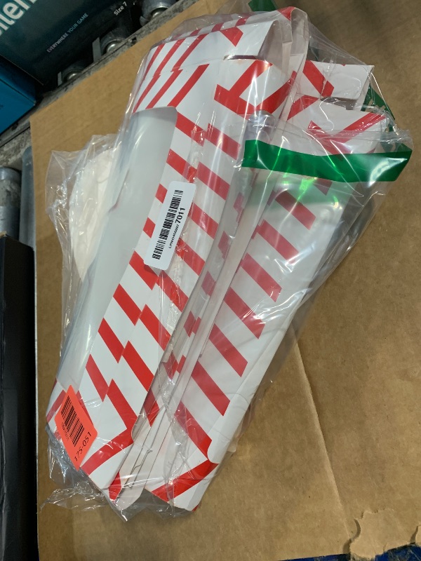 Photo 1 of ***FOLDED AND BENT OUT OF SHAPE, SELLING AS IS FINAL SALE***Cholemy 3 Pcs Candy Cane Decorations Merry Christmas Joy Boxes Christmas Transparent Boxes Xmas Balloons Decorations or Holiday Party Fireplace Home Decor(Classical Color,Candy)***FOLDED AND BENT