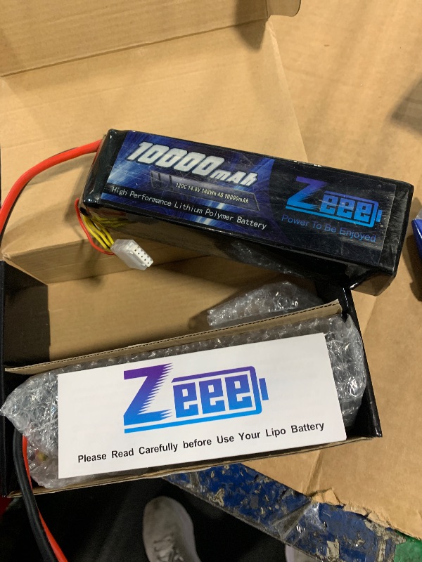 View 4 of *UNTESTED*
Zeee 4S Lipo Battery 10000mAh 14.8V 120C with EC5 Connector Soft Case RC Battery Compatible with Xmaxx RC Car Truck Tank Racing Hobby Models (2 Pack)