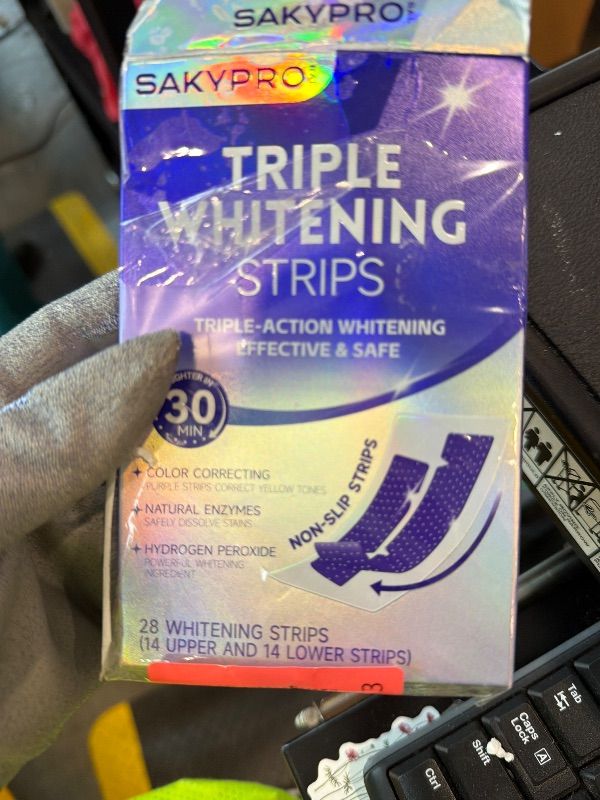Photo 1 of *MISSING PARTS*
SAKYPRORAL Purple Whitening Strips, 90-Day Long-Lasting Results, Enamel Safe & Low-Sensitivity, Professional Teeth Whitening Strips with Non-Slip Dry Strip Technology (28 Count (Pack of 1))
