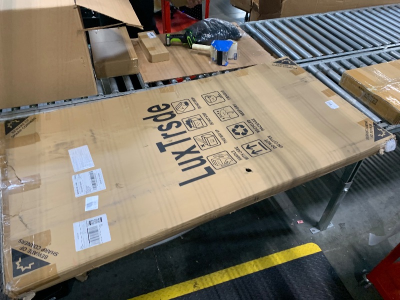 View 2 of ***MISSING PARTS*** LuxTrsde Extra Tall Cat Gate 55.1" for Doorways, 30.1-33.8" Wide High Pressure Mounted Baby Dog Pet Gate for Stairs, 1.37" Gap No Drilling Auto Close for Hallways/Kitchen, Black