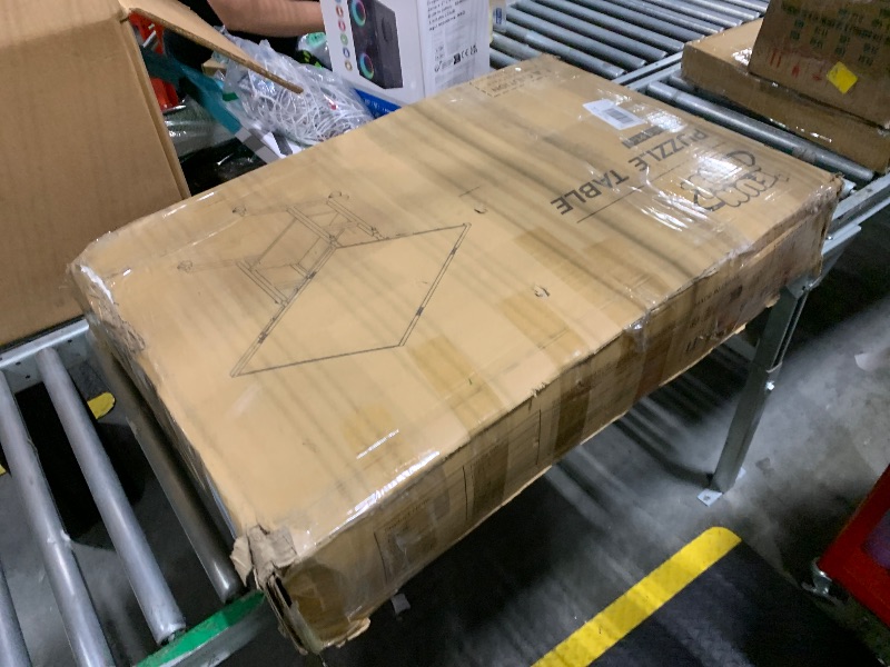 Photo 1 of ***Loose Hardware In Box*** FUNTOK 2000 Piece Jigsaw Puzzle Table with Legs for Adults, Portable Wooden Puzzle Tables with Wheels, Drawers, Adjustable Height with Scales, 5-Tilting-Angle, Transparent Cover, Non-Slip Felt Surface