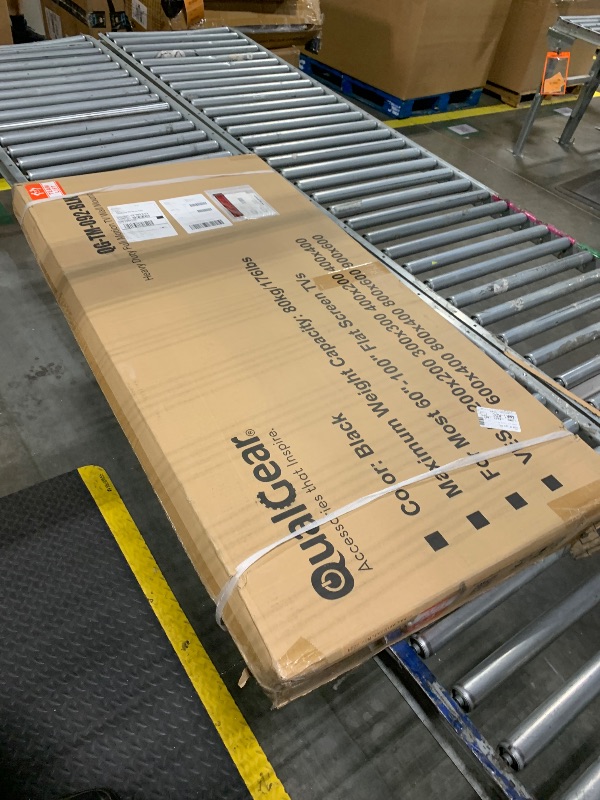 Photo 1 of **UNTESTED**
QualGear Heavy Duty Full Motion TV Wall Mount for 60"-100" Flat Panel and Curved TVs, Black (Qg-TM-092-Blk) [UL Listed]