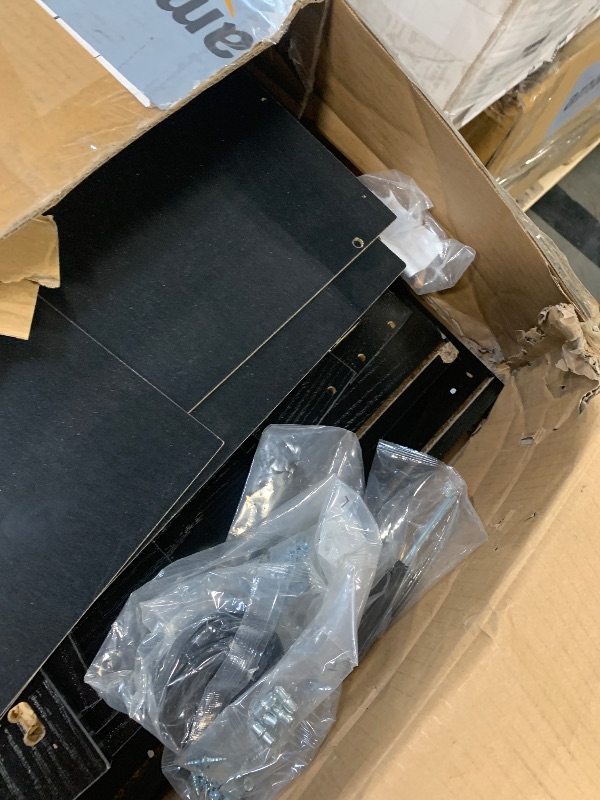 Photo 1 of ***Damaged corner***DUMOS Lateral File Cabinet with 3 Drawers Rolling Filing Cabinets Under Desk Storage Printer Stand Wood Organizer with Wheels Adjustable Shelf for Office Home Small Space, Black