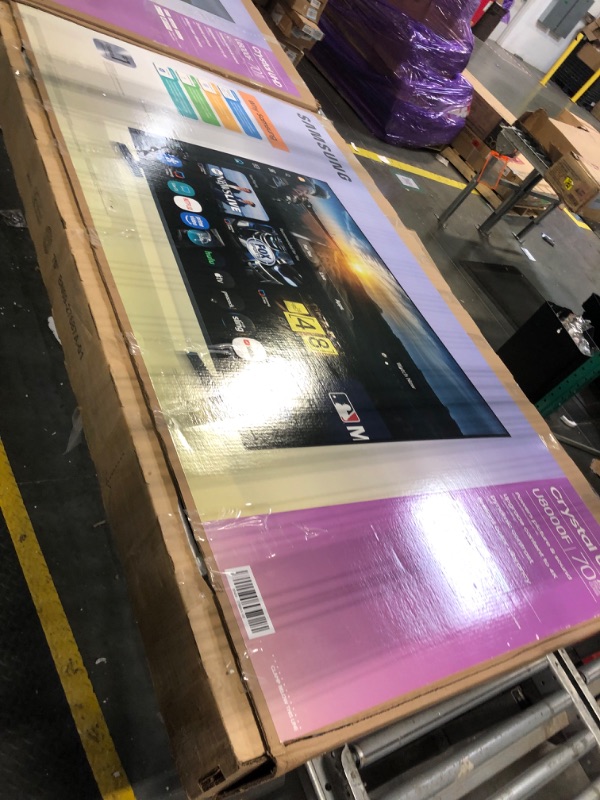 Photo 1 of ***Broken, Sold For Parts*** Samsung 70-Inch Class Crystal UHD U8000F 4K Smart TV (2025 Model) Endless Free Content, Crystal Processor 4K, MetalStream Design, Knox Security, Alexa Built-in