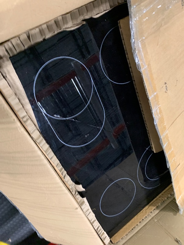 Photo 1 of ***FINAL SALE/NO RETURN, SOLD AS PARTS*** ***Broken, Sold For Parts*** Electric Cooktop 30 inch, ECOTOUCH Built-in Electric Cooktop 4 Burner Stove Top, Radiant Cooktops Stovetop with Kid Safety Lock, Timer, 9 Heating Level, 6800W, 220-240V for Hard Wire(N