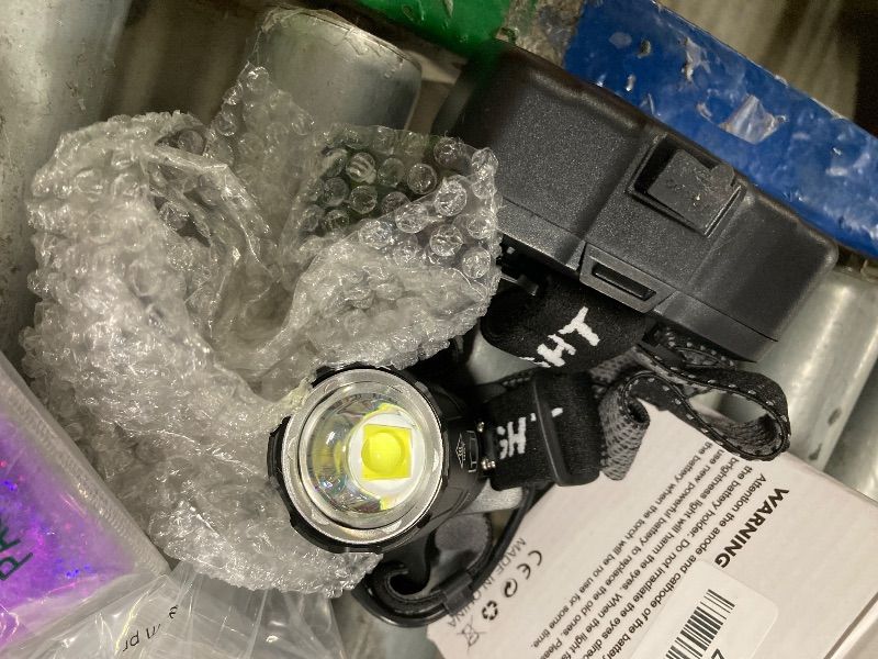 Photo 1 of ****BATTERIES NOT INCLUDED****MINCHEN Headlamp 8000Lumens Zoom Adjustable 3 Working Modes Headlamp USB Rechargeable No 18650 Batteries. (White Light)****BATTERIES NOT INCLUDED****