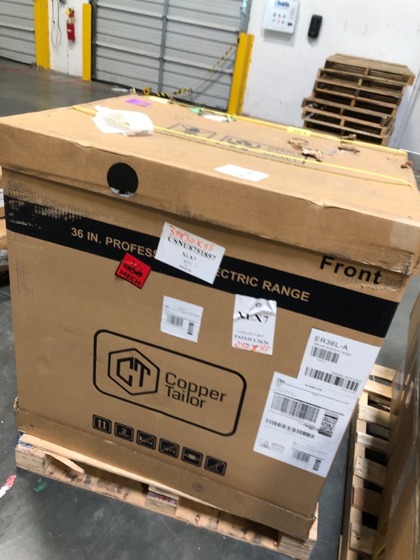 Photo 1 of ***HEAVY ITEM***MAY NEED A TRUCK***CT Copper Tailor 36 Inch Electric Range with Convection Oven,6.0 cu. ft. Capacity,5 Cooktop Elements, Freestanding Oven, in Stainless Steel