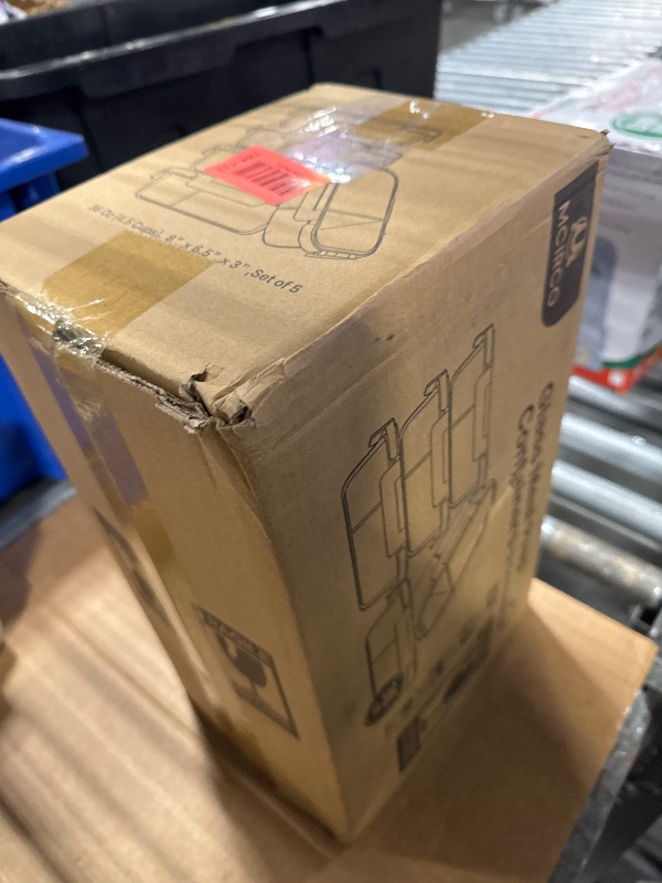 Photo 1 of [5-Pack,36 Oz]Glass Meal Prep Containers 2 Compartments Portion Control with Upgraded Snap Locking Lids Glass Food Storage Containers, Microwave, Oven, Freezer and Dishwasher (4.5 Cups, White)