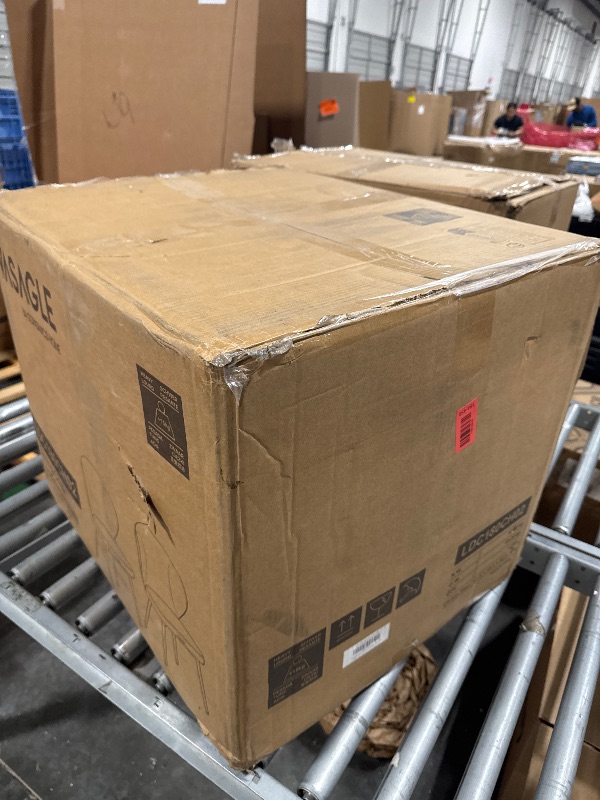 Photo 1 of **FINAL SALE, SEE NOTES** VASAGLE EKHO Collection - Dining Chairs Set of 4, Upholstered Kitchen Chairs, Comfortable Seat, Synthetic Leather with Stitching, Mid-Century Modern, Easy Assembly, Living Room Lounge, Forest Green