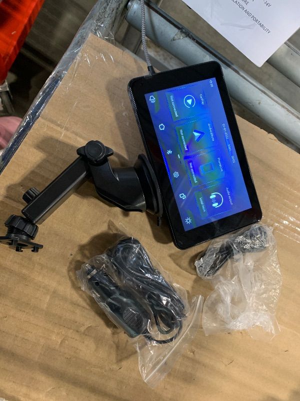 Photo 1 of ***CAMERA NOT INCLUDED*** 7" HD Touchscreen Wireless Portable Car Stereo with Apple CarPlay and Android Auto, Mirror Link, Bluetooth 5.2 and Backup Function.