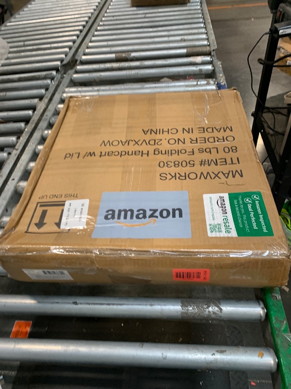 Photo 1 of *See Clerk Notes*
MaxWorks 50830 Collapsible Black Rolling Folding Dolly Cart for Teachers - Multi-Functional Teacher Dolly with Extra Storage, Durable Wheels, and Easy-to-Fold Design for Classroom, Office, Shopping