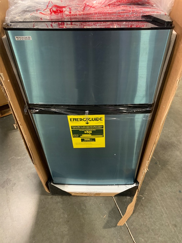 Photo 1 of ***SIMILAR ITEM*** EUHOMY Mini Fridge with Freezer, 3.2 Cu.Ft Mini Refrigerator fridge, 2 door For Bedroom/Dorm/Office/Apartment - Food Storage or Cooling drinks, Silver