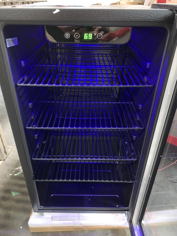 Photo 1 of ***DOES NOT COOL, SELLING FOR PARTS, FINAL SALE***Electactic Mini Fridge 130 Can Beverage Refrigerator Cooler, 3.2 Cu.Ft Drink Fridge for Soda Wine Beer, Adjustable Temperature Control for Home Office, Black***DOES NOT COOL, SELLING FOR PARTS, FINAL SALE*