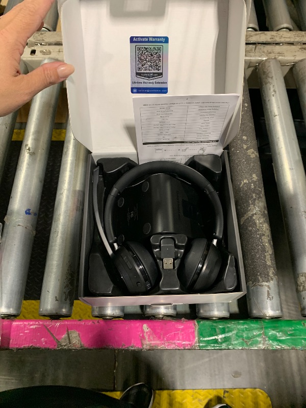 Photo 1 of (Upgraded Version) Wireless Headset, Bluetooth Headset with Noise Cancelling Microphone, Best Headphones with Mic Mute & USB Dongle for PC/Computer/Laptop/Cell Phones/Remote Work/Call Center