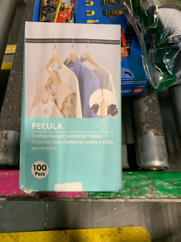 Photo 1 of 100 PCS Space Saving Hanger Hooks and Clips for Plastic Hangers (White)