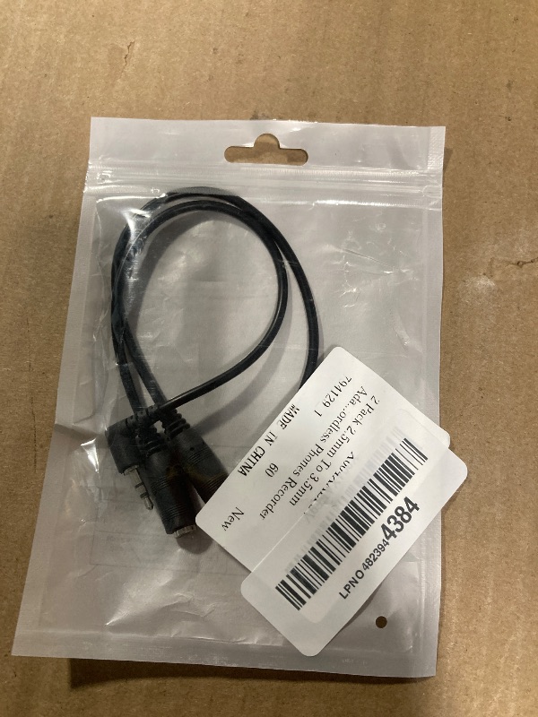 Photo 1 of *UNTESTED*
2 Pack 2.5mm to 3.5mm Adapter Headphone Jake Right Angle Adapter 6" Connector Cable Cord for Radios Smartphone Headset Earphone Convert To 2.5mm Jack Work for Telephone Cordless Recorder Camera