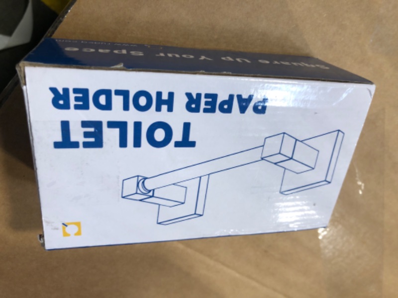 Photo 1 of ** SOLD AS IS NO RETURN/REFUNDS**
Ruacq Toilet Paper Holder Matte Black Double Post Pivoting Square Tissue Holders Roll Holder Hangers Toilet Paper Modern Wall Mounted, Commercial Bathroom Toilet Paper Roll Holder