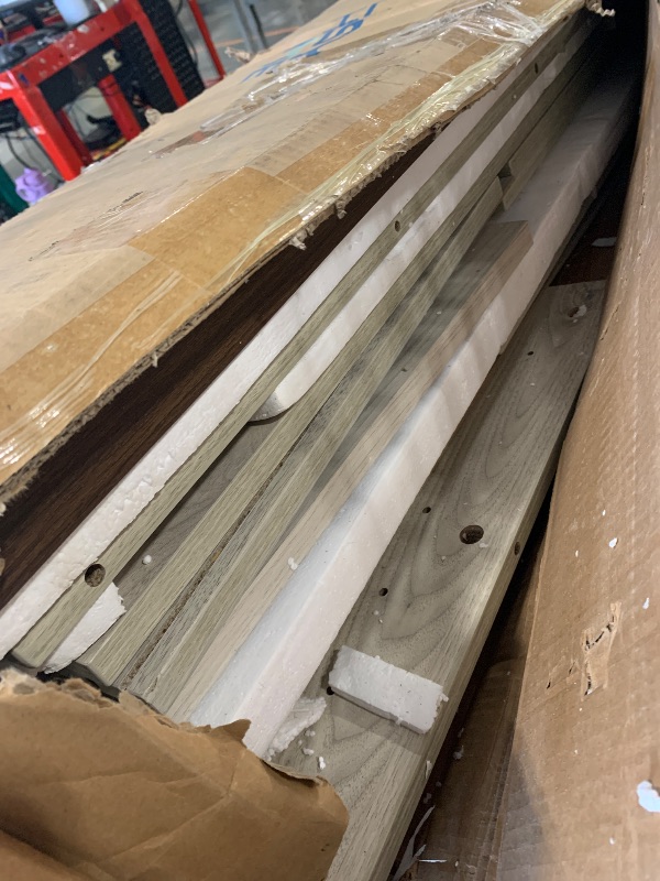 Photo 1 of **USED**UNTESTED**LINSY HOME Farmhouse TV Stand for 65 Inch TV, Wood Entertainment Center with Glass Door Storage Cabinet & Adjustable Shelves, Large Sturdy TV Console Table for Living Room Bedroom