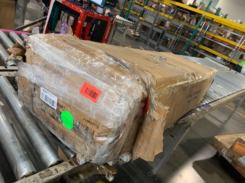 Photo 1 of **USED**UNTESTED**LINSY HOME Farmhouse TV Stand for 65 Inch TV, Wood Entertainment Center with Glass Door Storage Cabinet & Adjustable Shelves, Large Sturdy TV Console Table for Living Room Bedroom