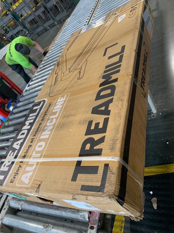 Photo 1 of **FACTORY SEALED**TRAILVIBER Walking Pad Treadmill with 12% 9-Level Auto Incline, 450 lbs Capacity RGB LED Screen, Bluetooth Speaker Under Desk Treadmill, Compact Treadmills for Home Hiking, Black