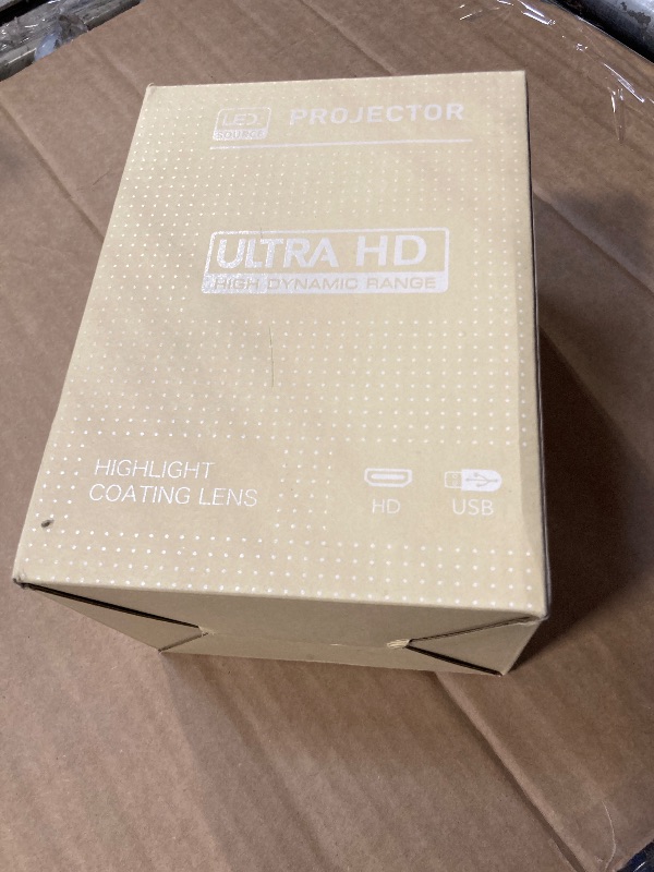 Photo 1 of ****MISSING CONTROLLER***** Mini Projector, Portable Projector 4K & Full HD 1080P Support, 270° Rotation Outdoor Projector, Movie Projector Compatible with Smartphone, TV Stick, Laptop, PS4, HDMI, USB (No WiFi or Bluetooth)