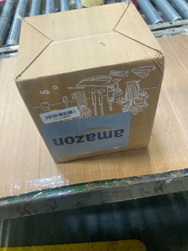 Photo 1 of **MINOR DAMAGE/check clerk comments**
DOWAN 360° Rotating Extra Large Cooking Utensil Holder, 7.6" Kitchen Utensil Holder for Countertop, Utensil Crock for Farmhouse Kitchen Decor, Ceramic Stable Utensil Caddy, White Stripes