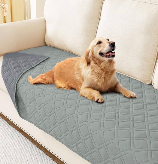 Photo 1 of ** SIMILAR IMAGE UNKNOWN SIZE OR MODEL***hyha Waterproof Dog Bed Blanket, Soft Pet Blankets, Waterproof Couch Cover for Dogs, Reversible Sofa Covers Washable for Furniture (30x70 Inch, Grey/Dark Grey)