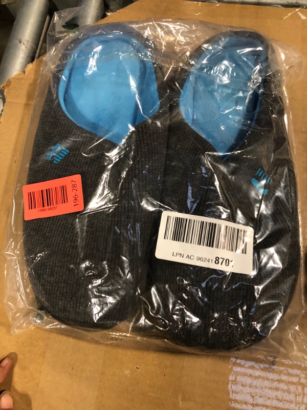 Photo 1 of *** UNCLEAN*** RockDove Men's Original Two-Tone Memory Foam Slipper, Size 11-12 US Men, Dark Grey/Blue