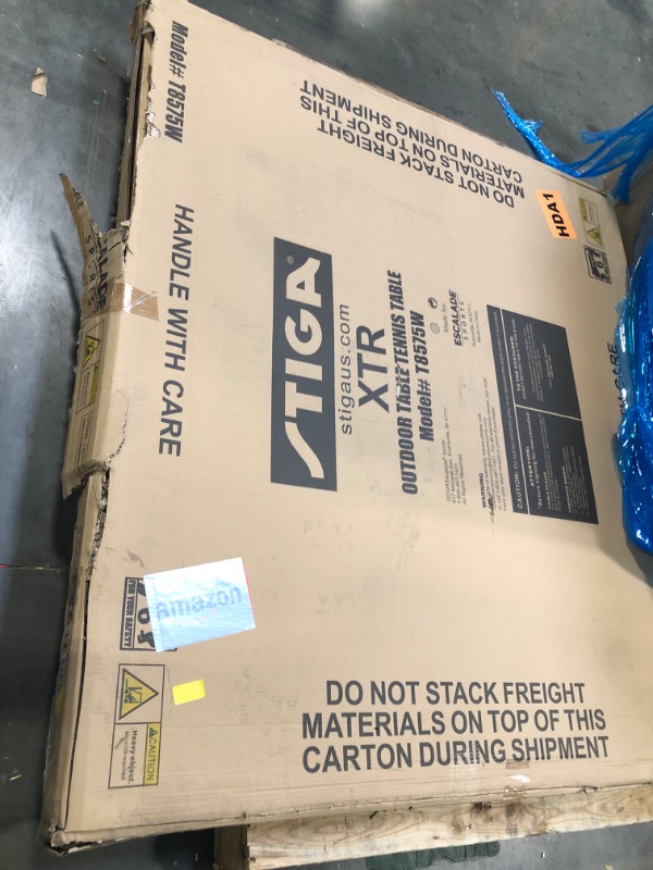 Photo 1 of **MISSING PARTS**STIGA Outdoor Table Tennis Table – All-Weather Waterproof Aluminum Ping Pong Table with Net & Post, QuickPlay Assembly, 108" L x 60" W x 30" H