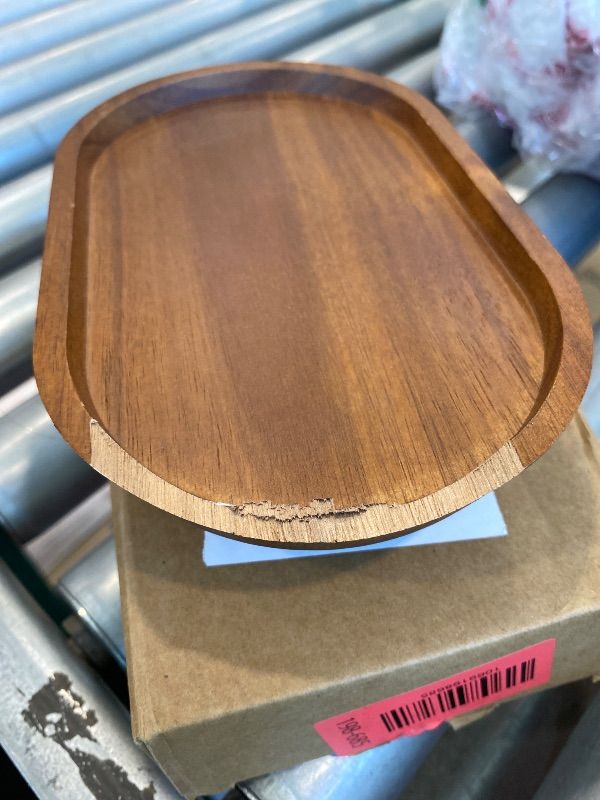 Photo 1 of **MAJOR DAMAGE**
Vaveren Small Wooden Riser Wooden Pedestal for Display Tray Display Riser for Entry Table Farmhouse Kitchen Tabletop Centerpieces , Oval 11.8x19.8x4.3cm