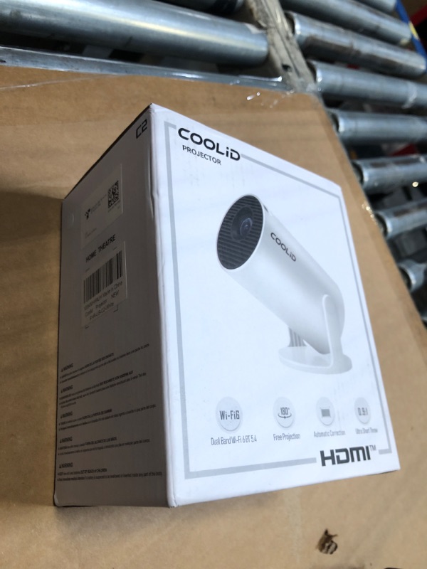 Photo 1 of [Built-in Apps & 2026 Upgraded] Mini Projector Support 4K 1080P Auto Keystone 180° Rotatable with WiFi 6 and Bluetooth 5.4, Projector Portable Compatibile with HDMI/TV Stick/Memory Stick/Laptop-White